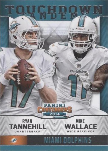 2014 Panini Contenders Mike Wallace Ryan Tannehill #18