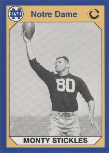 1990 Collegiate Collection University of Notre Dame Monty Stickles #153