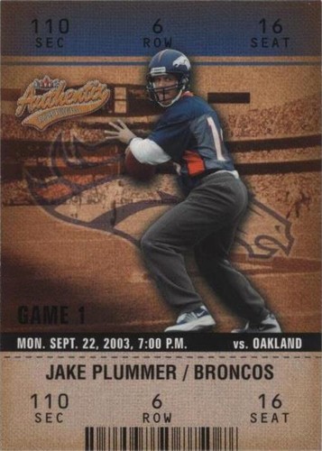 2003 Fleer Authentix Jake Plummer #18