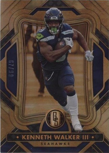 1of1 nfl kenneth walker Ⅲ seahawks auto 2023 Kenneth Walker III #40 Paninig GOLD Seattle Seahawks MFBC #96