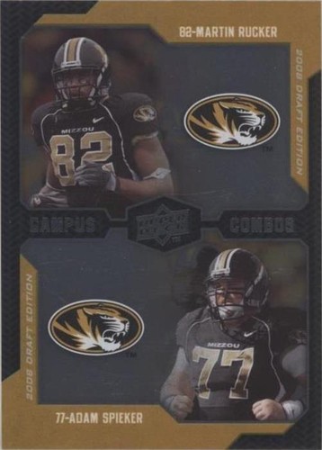 2008 Upper Deck Draft Edition Adam Spieker Martin Rucker #237