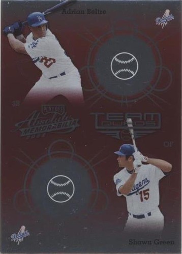 2002 Playoff Absolute Memorabilia - Adrian Beltre Hideo Nomo Paul Lo Duca #TQ-11