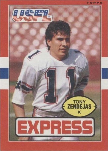 1985 Topps USFL Tony Zendejas #66