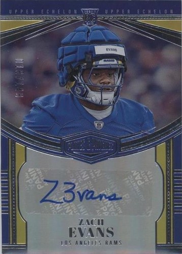 2023 Panini Plates & Patches Zach Evans #UE-4