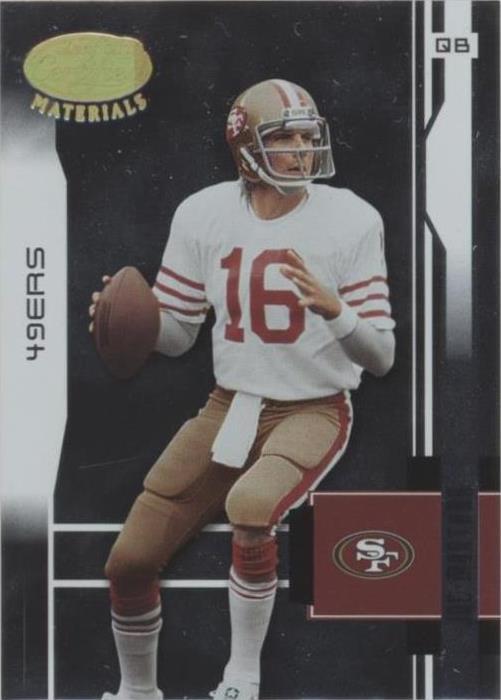 Joe Montana #139 2003 materiales certificados hoja