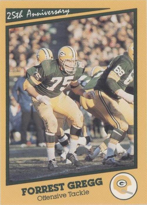 1990 Champion Cards Green Bay Packers Super Bowl I 25th Anniversary Forrest Gregg #25