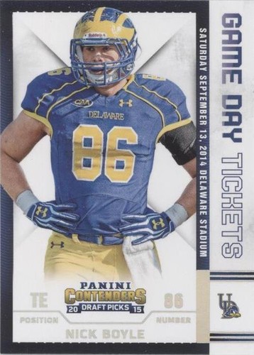 2015 Panini Contenders Draft Picks Nick Boyle #89