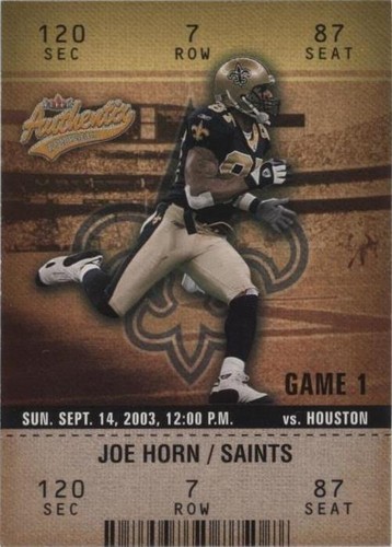 2003 Fleer Authentix Joe Horn #31