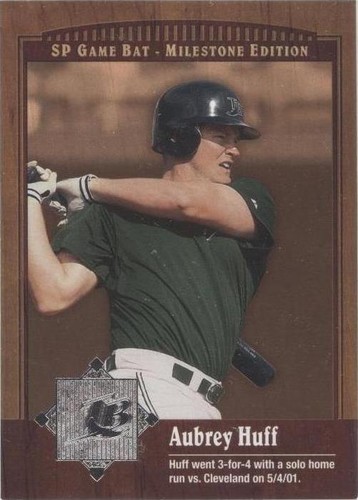 2001 SP Game Bat Edition Milestone - Aubrey Huff #10