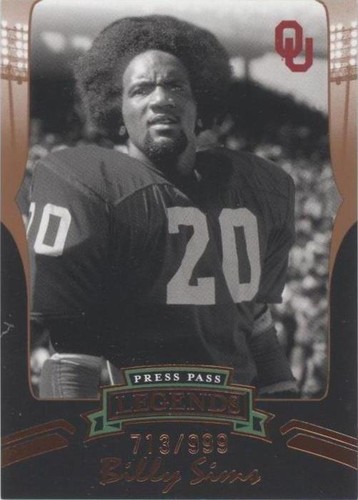 2006 Press Pass Legends Billy Sims #B76