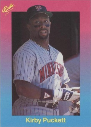 1989 Classic Update Pink/Light Blue Travel Edition - Kirby Puckett #15