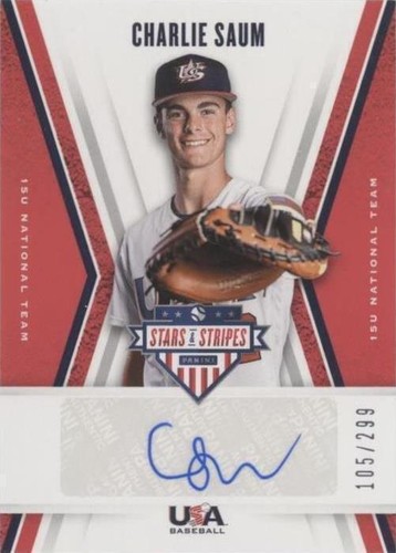 2019 Panini USA Baseball Stars & Stripes - Charlie Saum #15U-CH