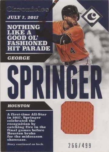 2017 Panini Chronicles - George Springer #CS-GE