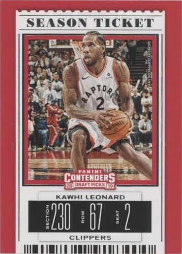 2019-20 Panini Contenders Draft Picks - Kawhi Leonard #26
