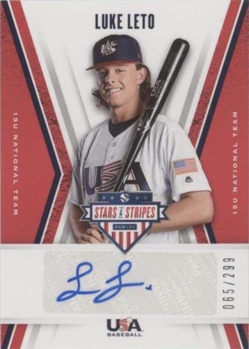 2019 Panini USA Baseball Stars & Stripes - Luke Leto #15U-LL