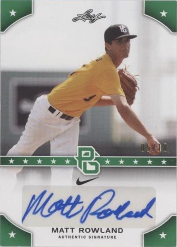 2015 Leaf Perfect Game National Showcase - Matt Rowland #PG-MR1