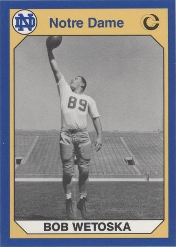 1990 Collegiate Collection University of Notre Dame Bob Wetoska #128
