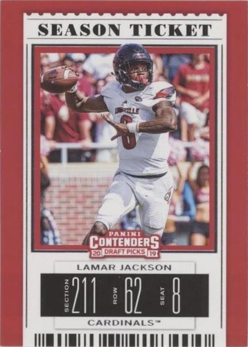 2019 Panini Contenders Draft Picks Lamar Jackson #61