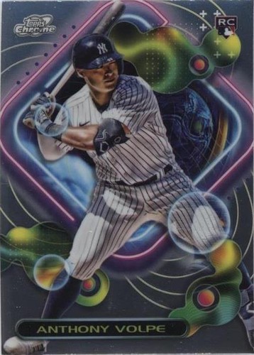 2023 Topps Chrome Anthony Volpe Magenta Speckle Refractor