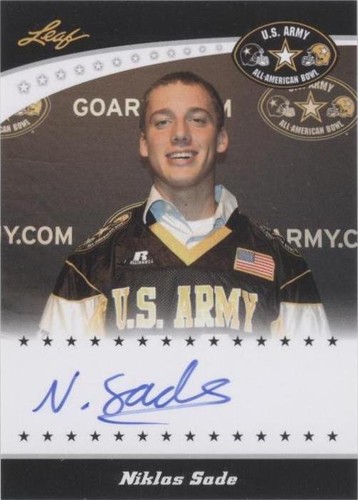 2011 Leaf U.S. Army All-American Bowl Niklas Sade #TA-NS1