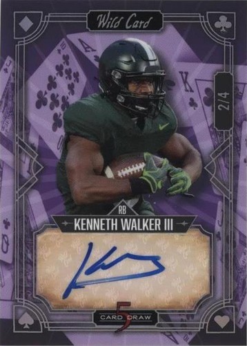 2022 Wild Card 5 Card Draw Kenneth Walker III #5CDCL-29