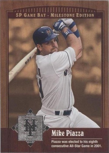 2001 SP Game Bat Edition Milestone - Mike Piazza #74