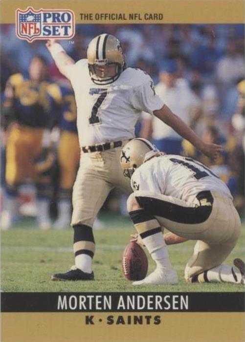 Football Sports Trading Card Singles Morten Andersen for
