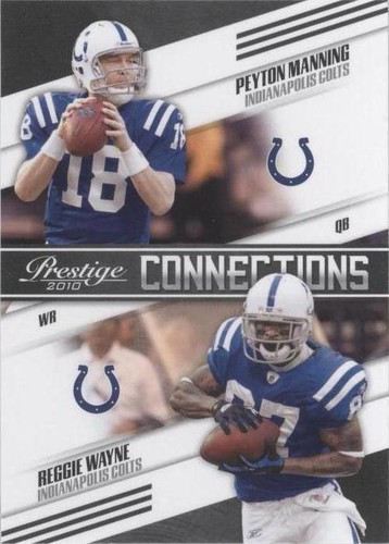 2010 Playoff Prestige Peyton Manning Reggie Wayne #4