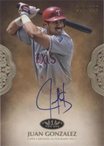 2019 Topps Tier One - Juan González #PPA-JG