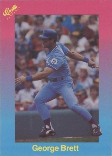 1989 Classic Update Pink/Light Blue Travel Edition - George Brett #47