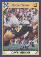 1990 Collegiate Collection University of Notre Dame Dave Vinson #34