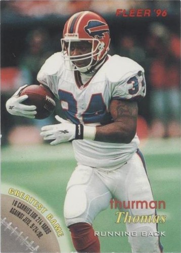 1996 Fleer Shell FACT Thurman Thomas #98