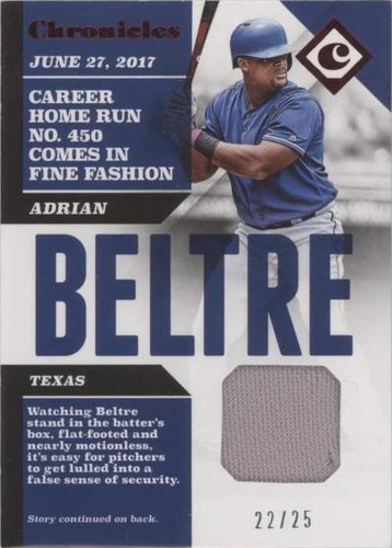 2017 Panini Chronicles - Adrian Beltre #CS-AB