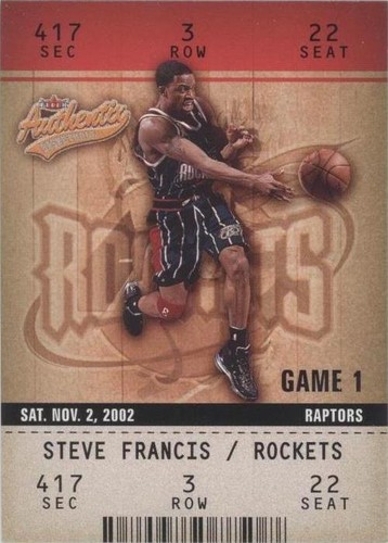 2002-03 Fleer Authentix - Steve Francis #87
