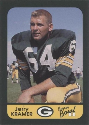 1991 Champion Cards Green Bay Packers Super Bowl II 25th Anniversary Jerry Kramer #25