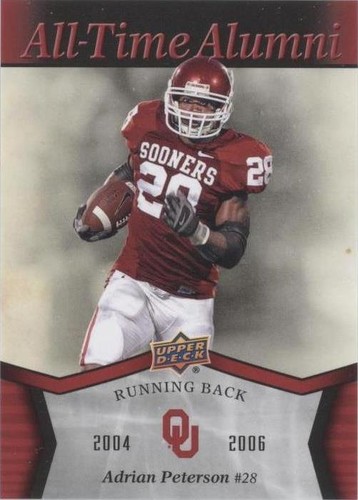 2011 Upper Deck University of Oklahoma Adrian Peterson #ATA-AP