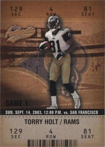 2003 Fleer Authentix Torry Holt #33