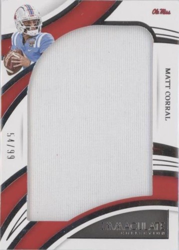 2022 Panini Immaculate Collection Collegiate Matt Corral #IJ-MCO