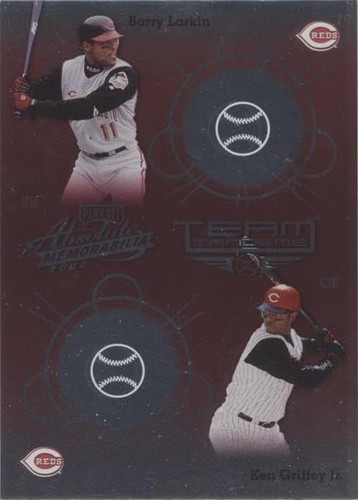 2002 Playoff Absolute Memorabilia - Barry Larkin Ken Griffey Jr #TT-9