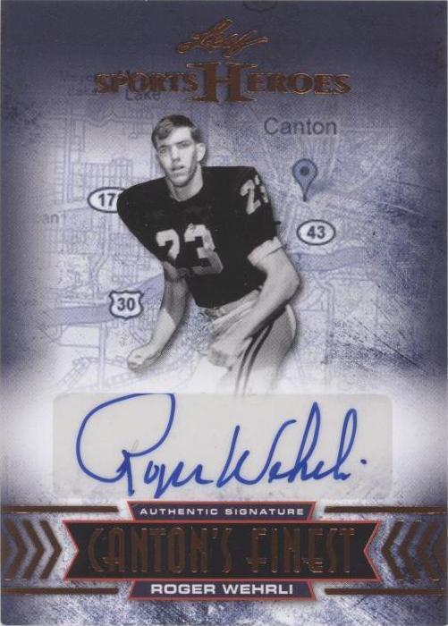 2013 Leaf Sports Heroes Roger Wehrli #CF-RW4