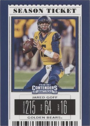2019 Panini Contenders Draft Picks Jared Goff #45
