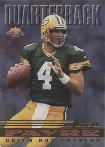 1997 Score Board Playbook Brett Favre #4
