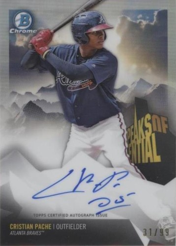 スポーツ選手 2018 Bowman Cristian Pache Auto RC Cristian Pache 2018 Bowman Chrome RC AUTO # CPA-CP, Philadelphia