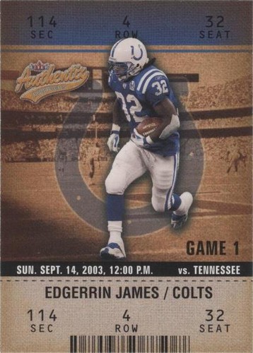 2003 Fleer Authentix Edgerrin James #71