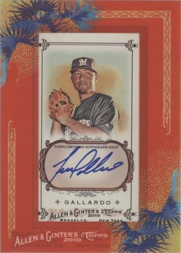2010 Topps Allen & Ginter's - Yovani Gallardo #AGA-YG