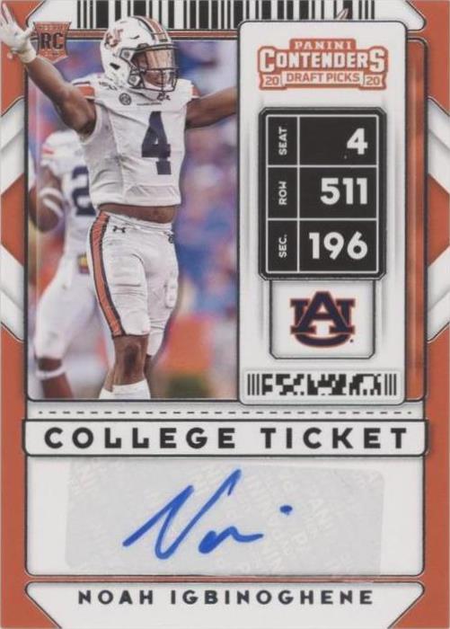 2020 Panini Contenders Draft Picks Noah Igbinoghene #294