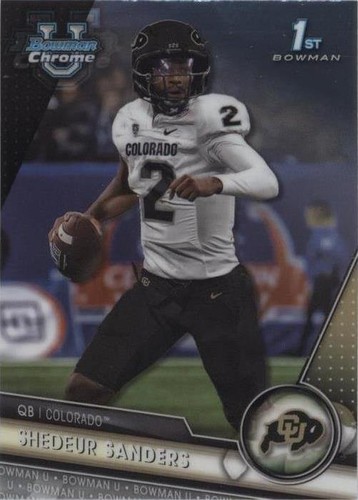【しょう】Sanders MilitaryApron FrontDerby Shedeur Sanders 2023 Bowman Chrome University #16 Prospect
