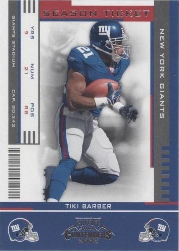2005 Playoff Contenders Tiki Barber #66