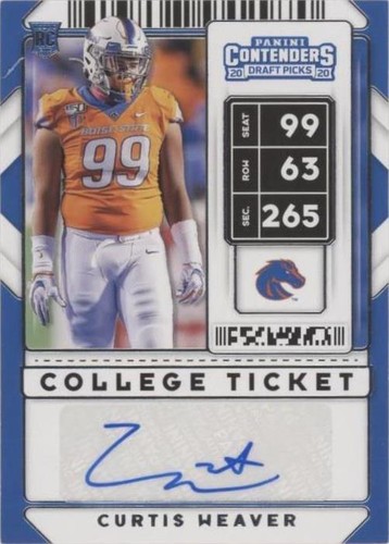 2020 Panini Contenders Draft Picks Curtis Weaver #170
