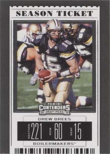 2019 Panini Contenders Draft Picks Drew Brees #35